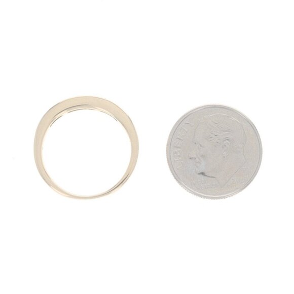 Yellow Gold Diamond Wedding Band - 14k Princess .50ctw Channel Set Ring Sz 5 1/2 - Picture 5 of 6